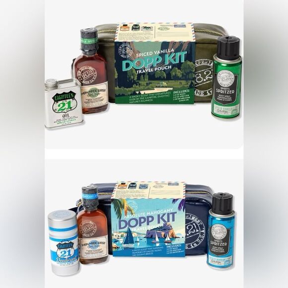 18.21 Man Made Other - 18.21 Man Made Absolute Mahogany Dopp Kit & Spiced Vanilla Dopp Kit (Pick One)